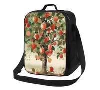 Borsa termica per il pranzo, per donne e uomini, con frutta sotto l'albero, riutilizzabile, a prova di perdite, con tracolla regolabile, per lavoro, viaggi, attività all'aperto