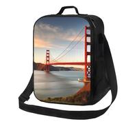 Borsa termica per il pranzo, per donne e uomini, con Golden Gate Bridge, riutilizzabile, a prova di perdite, con tracolla regolabile, per lavoro, viaggi, attività all'aperto