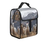 Borsa termica per il pranzo per donne e uomini, con lama nelle Ande, borsa per il pranzo per il lavoro