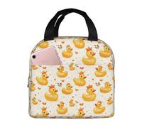 Borsa termica per il pranzo per donne e uomini, con stampa di anatre carine, borsa termica per il pranzo, grande capacità, a prova di perdite, riutilizzabile, per lavoro, ufficio, picnic, viaggi
