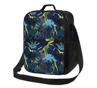 Borsa termica per il pranzo per donne e uomini, da lavoro, con dinosauro astratto, piccola scatola per il pranzo per donne e uomini, morbida borsa termica isolata, borsa per il pranzo per adulti con