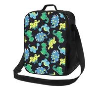 Borsa termica per il pranzo per donne e uomini, da lavoro, con dinosauro colorato, piccola scatola per il pranzo per donne e uomini, morbida borsa termica isolata, borsa per il pranzo per adulti con