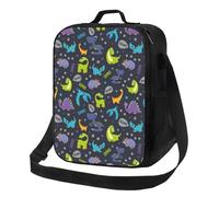 Borsa termica per il pranzo per donne e uomini, da lavoro, con divertente dinosauro, piccola scatola per il pranzo per donne e uomini, morbida borsa termica isolata, borsa per il pranzo per adulti con