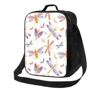 Borsa termica per il pranzo per donne e uomini, da lavoro, con falene, libellule, farfalle, piccole scatole portapranzo per donne e uomini, morbida borsa termica isolata, borsa per il pranzo per