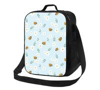 Borsa termica per il pranzo per donne e uomini, da lavoro, con fiore di ape, una scatola per il pranzo per adulti per donne e uomini, morbida borsa termica isolata, piccola borsa per il pranzo con