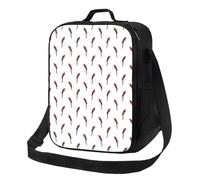 Borsa termica per il pranzo per donne e uomini, da lavoro, con grazioso pappagallo rosso, piccola borsa termica per donne e uomini, borsa termica morbida isolata, borsa per il pranzo per adulti con