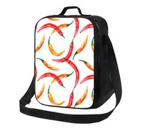 Borsa termica per il pranzo per donne e uomini, da lavoro, con motivo astratto di pepe, per adulti, unisex, morbida borsa termica isolata, piccola borsa per il pranzo con tracolla regolabile