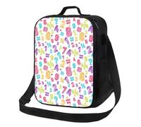 Borsa termica per il pranzo per donne e uomini, da lavoro, con numero colorato matematico per adulti, per donne e uomini, borsa termica leggera isolata, piccola borsa per il pranzo con tracolla