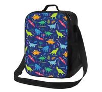 Borsa termica per il pranzo per donne e uomini, da lavoro, con palme di dinosauro, foglie tropicali, piccola scatola per il pranzo per donne e uomini, morbida borsa termica isolata, borsa per il