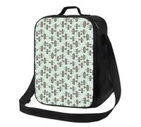 Borsa termica per il pranzo per donne e uomini, da lavoro, con piccoli pesci, per adulti, unisex, morbida borsa termica isolata, piccola borsa per il pranzo con tracolla regolabile