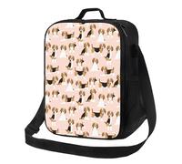 Borsa termica per il pranzo per donne e uomini, da lavoro, con simpatico cane Beagle, per donne e uomini, morbida borsa termica isolata, piccola borsa per il pranzo con tracolla regolabile