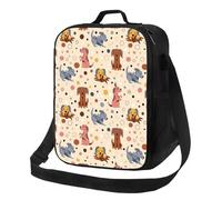 Borsa termica per il pranzo per donne e uomini, da lavoro, con simpatico cane dalmata per adulti, per donne e uomini, morbida borsa termica isolata, piccola borsa per il pranzo con tracolla regolabile