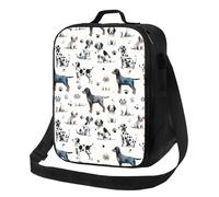 Borsa termica per il pranzo per donne e uomini, da lavoro, con simpatico cane dalmata per adulti, per donne e uomini, morbida borsa termica isolata, piccola borsa per il pranzo con tracolla regolabile