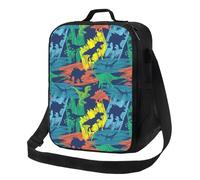 Borsa termica per il pranzo per donne e uomini, da lavoro, con stampa mimetica di dinosauro, piccola scatola per il pranzo per donne e uomini, morbida borsa termica isolata, borsa per il pranzo per