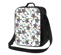 Borsa termica per il pranzo per donne e uomini, da lavoro, dinosauro su escavator2, piccola scatola per il pranzo per donne e uomini, morbida borsa termica isolata, borsa per il pranzo per adulti con