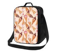 Borsa termica per il pranzo per donne e uomini, da lavoro, gelato, No.J9012, per adulti, unisex, leggera, isolata, piccola borsa per il pranzo con tracolla regolabile