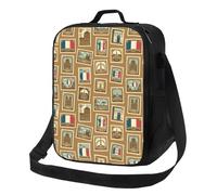 Borsa termica per il pranzo per donne e uomini, da lavoro, motivo francia, per adulti, per donne e uomini, morbida borsa termica isolata, piccola borsa per il pranzo con tracolla regolabile