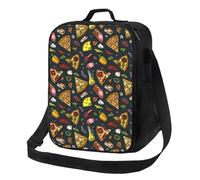 Borsa termica per il pranzo per donne e uomini, da lavoro, per prosciutto, pepe, pizza, per adulti, per donne e uomini, morbida borsa termica isolata, piccola borsa per il pranzo con tracolla