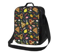 Borsa termica per il pranzo per donne e uomini, da lavoro, per prosciutto, pepe, pizza, per adulti, per donne e uomini, morbida borsa termica isolata, piccola borsa per il pranzo con tracolla