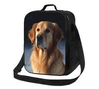 Borsa termica per il pranzo, per donne e uomini, Golden Retriever, riutilizzabile, a prova di perdite, con tracolla regolabile, borsa tote per lavoro, viaggi, attività all'aperto