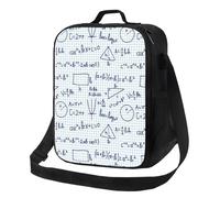 Borsa termica per il pranzo per donne e uomini, lavoro, equazione matematica di buon gusto, per adulti, unisex, morbida borsa termica isolata, piccola borsa per il pranzo con tracolla regolabile
