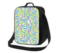 Borsa termica per il pranzo per donne e uomini, lavoro, numeri di colore, matematica, per adulti, per donne e uomini, morbida borsa termica isolata, piccola borsa per il pranzo con tracolla regolabile