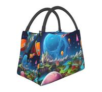 Borsa termica per il pranzo per donne e uomini, motivo: universo dei cartoni animati, borsa riutilizzabile per il pranzo per adulti, per lavoro, picnic, viaggi