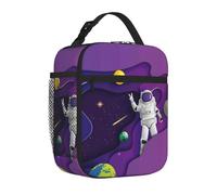 Borsa termica per il pranzo per donne e uomini, per lavoro, astronauta in missione nello spazio, riutilizzabile, borsa termica per il pranzo per adulti per ufficio e picnic