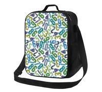 Borsa termica per il pranzo per donne e uomini, per lavoro, con numeri, matematica, per adulti, per donne e uomini, morbida borsa termica isolata, piccola borsa per il pranzo con tracolla regolabile