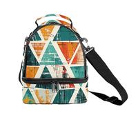 Borsa termica per il pranzo per donne e uomini, riutilizzabile, a forma di triangolo, con tracolla regolabile, contenitore per il pranzo per ufficio, picnic, viaggi