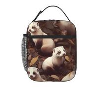 Borsa termica per il pranzo, per donne e uomini, riutilizzabile, borsa termica per il pranzo con furetto peloso per il lavoro e picnic