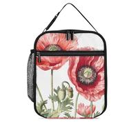 Borsa termica per il pranzo, per donne e uomini, riutilizzabile, con diversi fiori di pesco, contenitore per il pranzo per ufficio