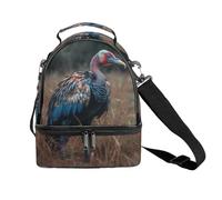 Borsa termica per il pranzo per donne e uomini, riutilizzabile, con motivo animali nella natura selvaggia, con tracolla regolabile, contenitore per il pranzo per ufficio, picnic, viaggi