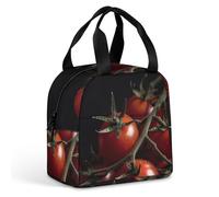 Borsa termica per il pranzo, per donne e uomini, riutilizzabile, con tasca frontale, pomodori maturi, a tenuta stagna, per ufficio, lavoro, viaggi, picnic
