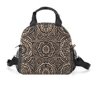 Borsa termica per il pranzo per donne e uomini, stile xilografia, a prova di perdite, borsa termica riutilizzabile, borsa termica per il pranzo, portatile, per lavoro, ufficio, picnic