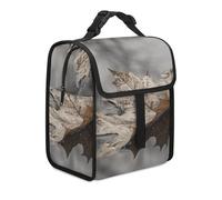 Borsa termica per il pranzo per donne e uomini, una vecchia foglia appassita borsa per il pranzo per il lavoro