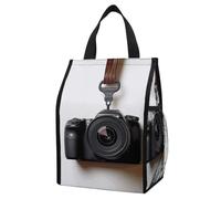 Borsa termica per il pranzo per donne/uomini, fotocamera appesa alla parete bianca, riutilizzabile, a prova di perdite, grande capacità, contenitore per il pranzo, carino refrigerante per lavoro