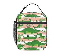 Borsa termica per il pranzo per ragazzi, ragazze, donne, uomini, coccodrillo, portatile, pranzo al sacco, riutilizzabile, per lavoro, scuola, picnic o viaggi