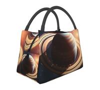 Borsa termica per il pranzo per uomini e donne adulti riutilizzabile Lunch Box Anello Saturno a prova di perdite Borsa termica di grande capacità contenitori per il pranzo per ufficio lavoro picnic