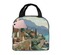 Borsa termica per il pranzo per uomini e donne adulti riutilizzabile Lunch Box Mediterraneo estate a prova di perdite Borsa termica di grande capacità contenitori per il pranzo per ufficio lavoro