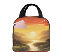 Borsa termica per il pranzo per uomini e donne adulti riutilizzabile Lunch Box Sol Levante a prova di perdite Borsa termica di grande capacità Contenitori per il pranzo per ufficio Lavoro Picnic