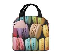Borsa termica per il pranzo per uomini e donne adulti, riutilizzabile, macaron, biscotti, pasticcini aromatizzati, a tenuta stagna, grande capacità, contenitori per il pranzo, borse per il pranzo per