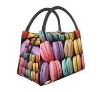 Borsa termica per il pranzo per uomini e donne adulti, riutilizzabile, macaron, biscotti, pasticcini aromatizzati, a tenuta stagna, grande capacità, contenitori per il pranzo, borse per il pranzo per