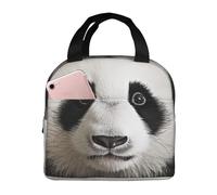 Borsa termica per il pranzo per uomini e donne adulti riutilizzabile scatola per il pranzo bella testa di orso panda borsa termica a tenuta stagna grande capacità contenitori per il pranzo per ufficio