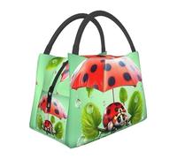 Borsa termica per il pranzo per uomini e donne adulti riutilizzabile scatola per il pranzo divertente coccinella che tiene ombrelli borsa termica a tenuta stagna grande capacità contenitori per il