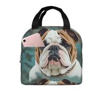 Borsa termica per il pranzo per uomini e donne adulti riutilizzabile scatola per il pranzo divertente bulldog inglese a tenuta stagna borsa termica grande capacità contenitori per il pranzo per