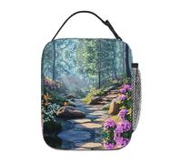 Borsa termica per il pranzo per uomini e donne, bel design con stampa completa, riutilizzabile, a prova di perdite, grande capacità, per lavoro, scuola, ufficio, viaggi, picnic, con tracolla