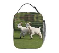 Borsa termica per il pranzo per uomini e donne, capre da corsa, design con stampa completa, riutilizzabile, a prova di perdite, grande capacità, per lavoro, scuola, ufficio, viaggi, picnic, tracolla