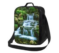 Borsa termica per il pranzo per uomini e donne, cascata che scorre verso il basso, per ufficio, lavoro, picnic, a prova di perdite, con tracolla, per adulti, borsa riutilizzabile per il pranzo