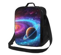 Borsa termica per il pranzo per uomini e donne, colorata scatola per il pranzo con sistema solare per ufficio, lavoro, picnic, a prova di perdite, con tracolla, per adulti, borsa riutilizzabile per il